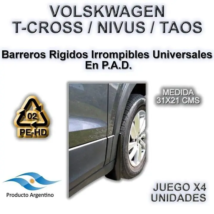 Vw T-cross Nivus Taos Barreros Rigidos Universales en Pad