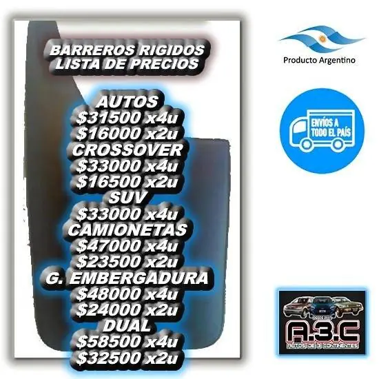 Ford Fiesta Barreros Rigidos Universales en P.a.d X 4 Unid