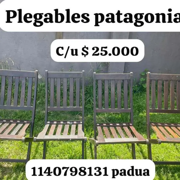 Sillas de madera plegables