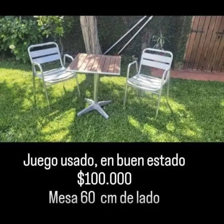 Juego de aluminio y madera