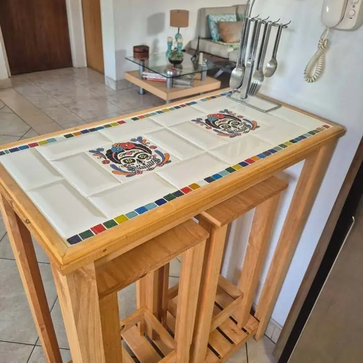 Desayunador con bancos t