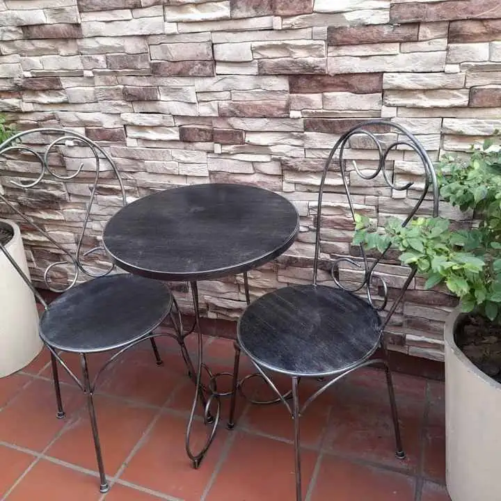 Conjunto de hierro, Patinado plata vieja