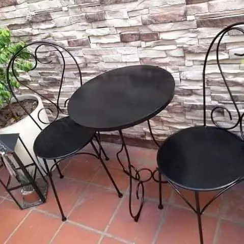 Conjunto de hierro para balcón
