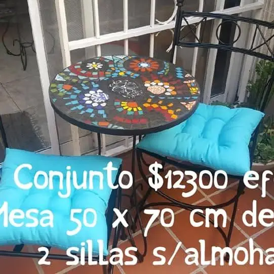 Conjuntos de hierro y venecitas para balcón