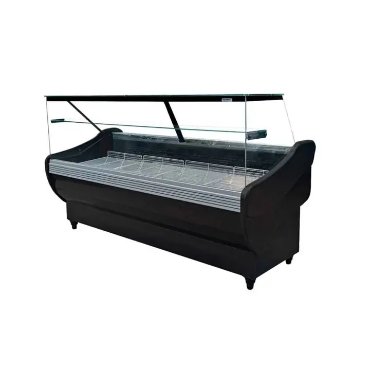 Heladera Batea Gastroquil 240 Acero Inoxidable Vidrio Recto Góndola Fiambrería Comercio